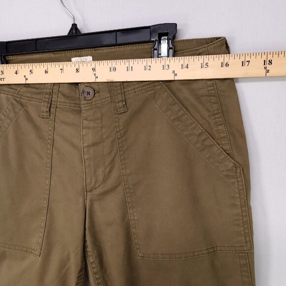 J Crew Chino Pants Tapered Leg Trousers Womens Stretch Size 8 Comfort - Picture 5 of 14
